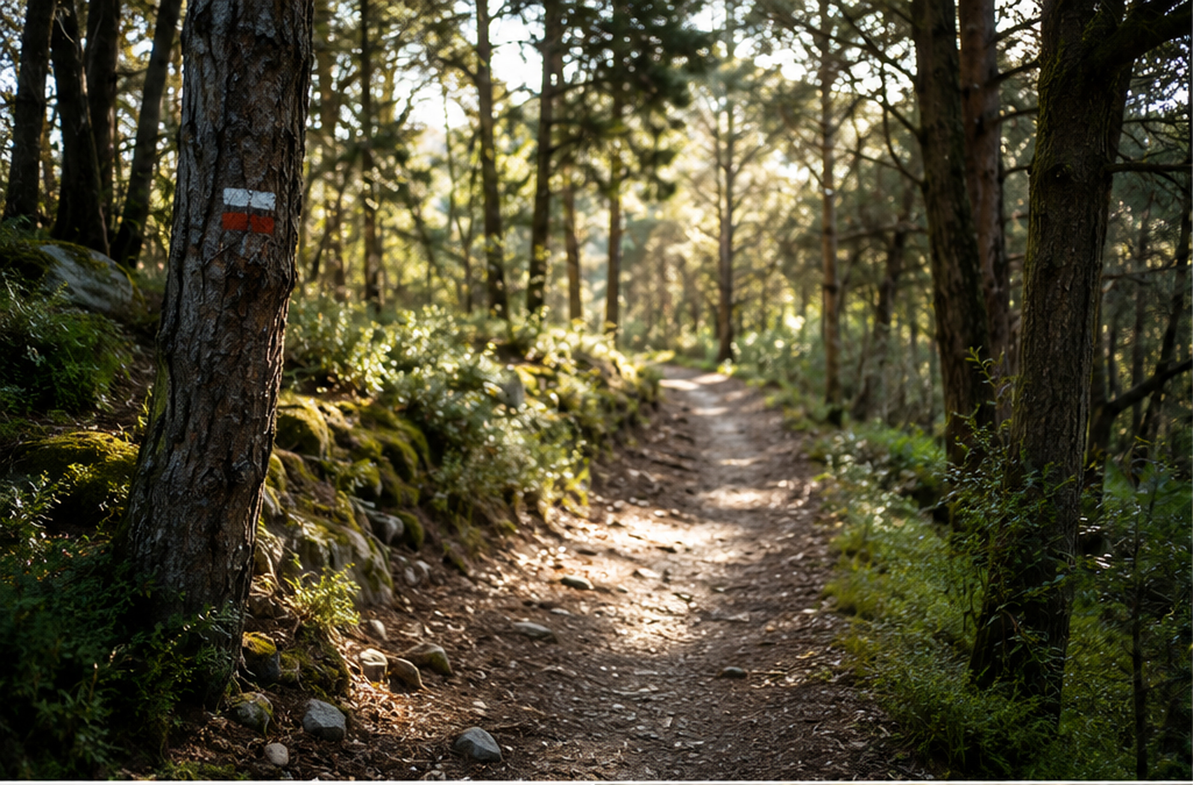 A quiet woodland path, reflecting the gradual practice of mindfulness